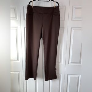 7th Avenue Design Studio New York & Company Chocolate Brown Pull On Pants XLTall